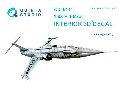 F-104a/C 3d-printed And Coloured Interior On Decal Paper - zdjęcie 1