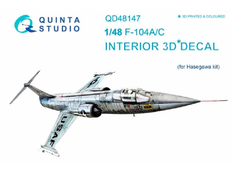 F-104a/C 3d-printed And Coloured Interior On Decal Paper - zdjęcie 1 F-104a/C 3d-printed And Coloured Interior On Decal Paper - zdjęcie 1