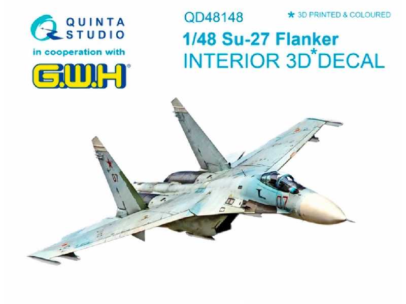 Su-27 3d-printed And Coloured Interior On Decal Paper - zdjęcie 1 Su-27 3d-printed And Coloured Interior On Decal Paper - zdjęcie 1