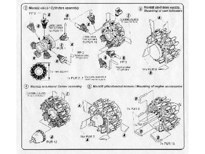 A6M5/A6M5c Engine Set for Hasegawa - zdjęcie 3