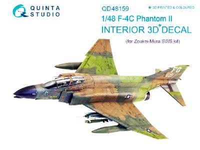 F-4&#1057; 3d-printed And Coloured Interior On Decal Paper - zdjęcie 1