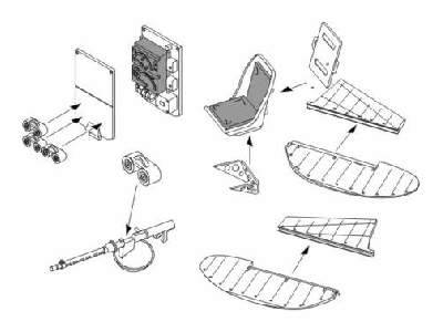 Fi 156 Storch Detail Set for Tamiya - zdjęcie 1