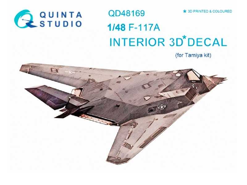 F-117a 3d-printed And Coloured Interior On Decal Paper - zdjęcie 1