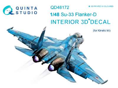 Su-33 3d-printed And Coloured Interior On Decal Paper - zdjęcie 1