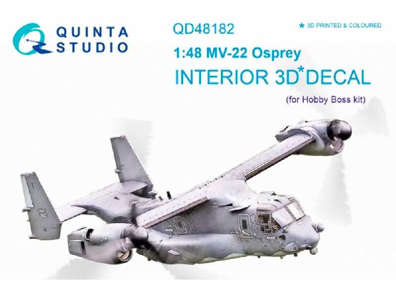 Mv-22 Osprey 3d-printed And Coloured Interior On Decal Paper - zdjęcie 1