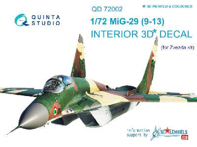 Mig-29 9-13 3d-printed & Coloured Interior On Decal Paper - zdjęcie 1