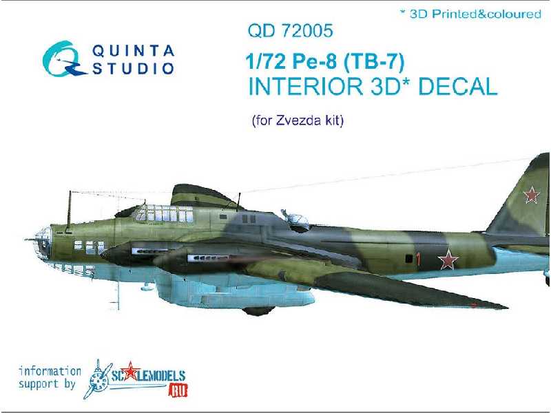 Pe-8/Tb-7 3d-printed & Coloured Interior On Decal Paper - zdjęcie 1