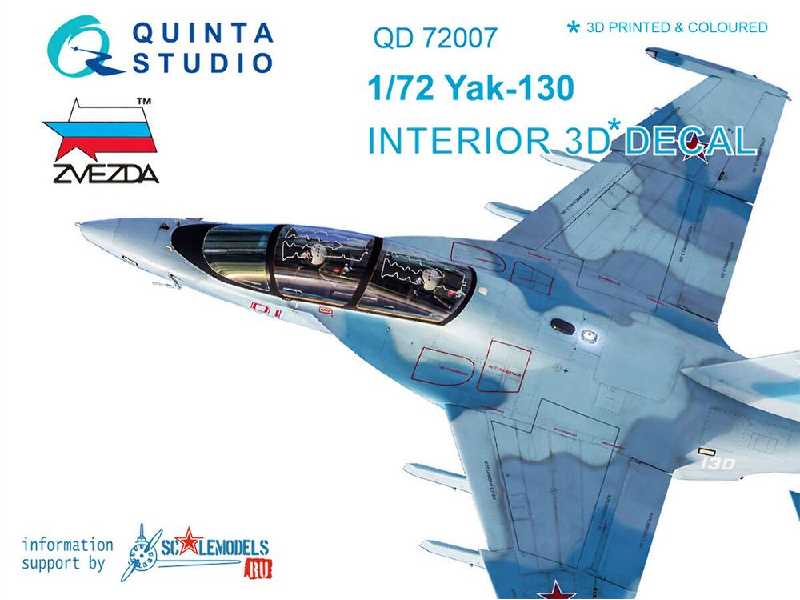 Yak-130 3d-printed & Coloured Interior On Decal Paper - zdjęcie 1 Yak-130 3d-printed & Coloured Interior On Decal Paper - zdjęcie 1