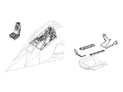 F-117A Nighthawk interior set for Tamiya - zdjęcie 1