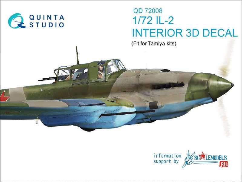 Il-2 Shturmovik 3d-printed & Coloured Interior On Decal Paper - zdjęcie 1 Il-2 Shturmovik 3d-printed & Coloured Interior On Decal Paper - zdjęcie 1