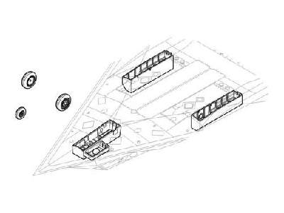 F-117A Nighthawk undercarriage set for T - zdjęcie 1