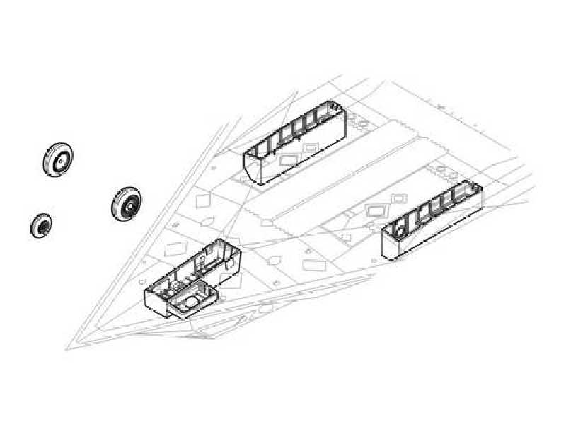 F-117A Nighthawk undercarriage set for T - zdjęcie 1