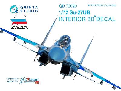 Su-27ub 3d-printed & Coloured Interior On Decal Paper - zdjęcie 1