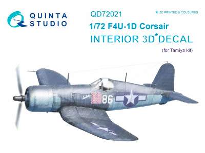 F4u-1d Corsair 3d-printed And Coloured Interior On Decal Paper - zdjęcie 1