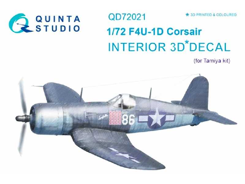 F4u-1d Corsair 3d-printed And Coloured Interior On Decal Paper - zdjęcie 1