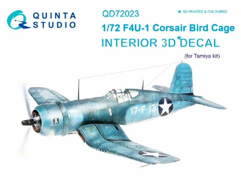 F4u-1 Corsair Bird Cage 3d-printed And Coloured Interior On Decal Paper - zdjęcie 1 F4u-1 Corsair Bird Cage 3d-printed And Coloured Interior On Decal Paper - zdjęcie 1