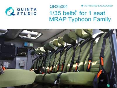 Mrap Typhoon Family Belts For 1 Seat, 3d-printed & Coloured On Decal Paper - zdjęcie 1