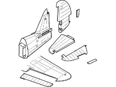 P-40 E Control Surfaces - zdjęcie 1