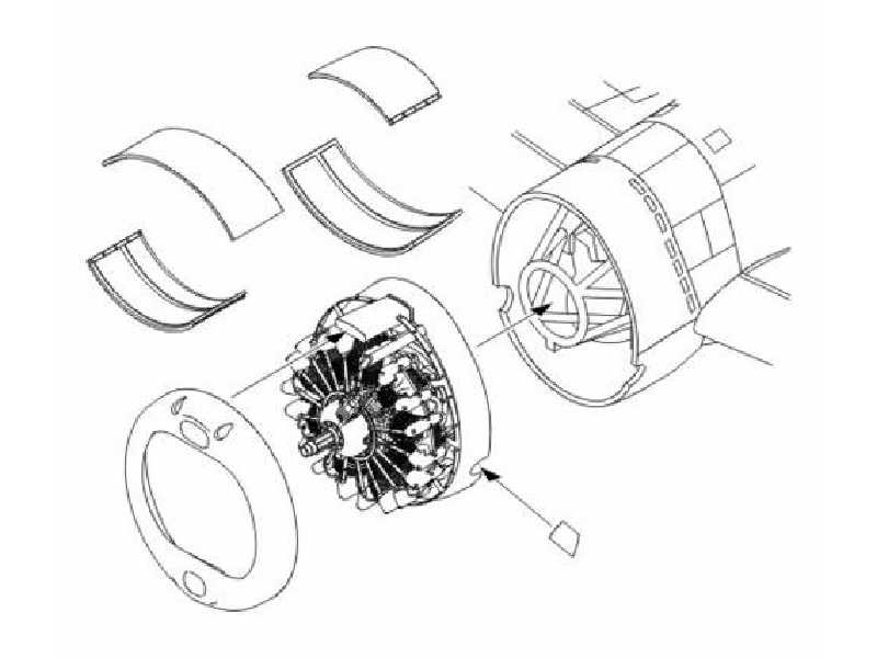 F2A-1/2/3 Buffalo engine set - zdjęcie 1