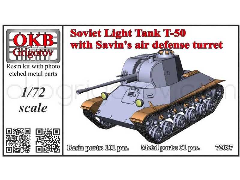 Soviet Light Tank T-50, With Savin's Air Defense Turret - zdjęcie 1 Soviet Light Tank T-50, With Savin's Air Defense Turret - zdjęcie 1