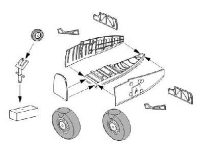 Wellington Mk.Ic undercarriage set (TRU) - zdjęcie 1