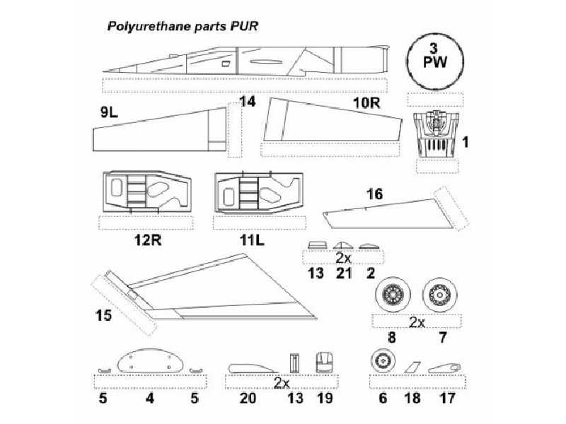 F-16C/D Exterior set (Hasegawa) - zdjęcie 1