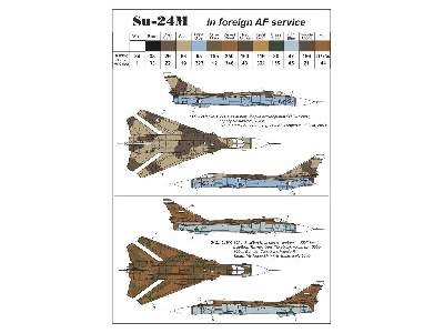 Sukhoj Su-24m Fencer In Foreign Service: Algeria, Iran, Iraq, Lybia, Syria - zdjęcie 2