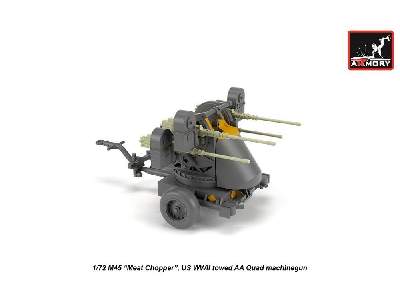 M45 Quadmount, Us Wwii 4x 12.7mm M2hb Turret On M20 Trailer - zdjęcie 2