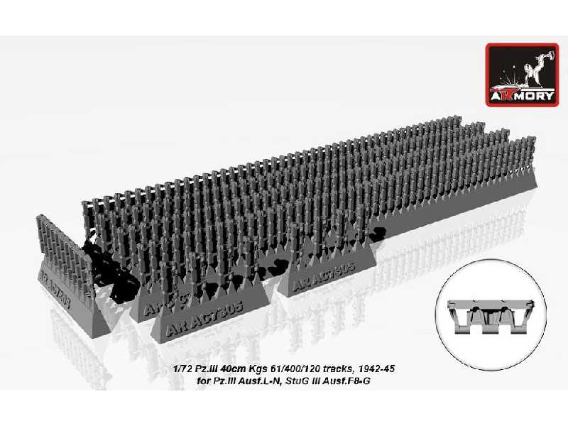 Pz.Iii 40cm Kgs 61/400/120 Tracks, 1942-45 - zdjęcie 1 Pz.Iii 40cm Kgs 61/400/120 Tracks, 1942-45 - zdjęcie 1