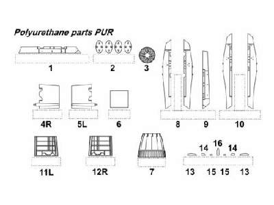 JAS-39D Gripen - exterior set for Italeri - zdjęcie 1