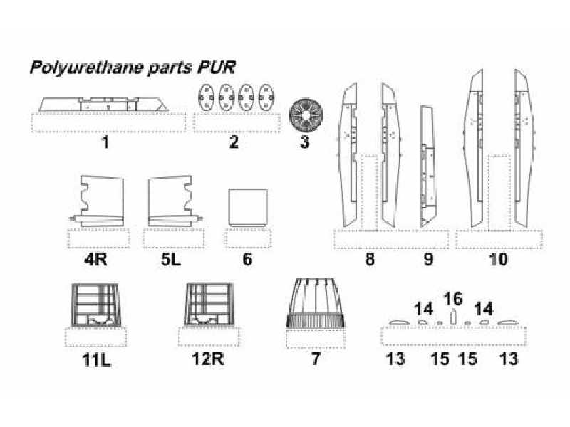 JAS-39D Gripen - exterior set for Italeri - zdjęcie 1