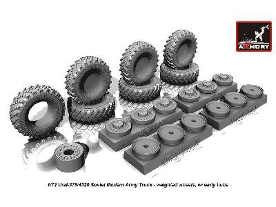 Ural-375/4320 Weighted Wheels W/ Early Hubs - zdjęcie 1