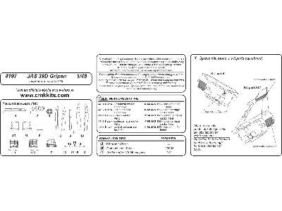 JAS-39D Gripen - exterior set for Italeri - zdjęcie 2