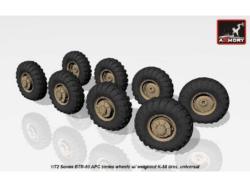 Btr-60 Apc Wheels W/ Weighted Tires K-58 - zdjęcie 1 Btr-60 Apc Wheels W/ Weighted Tires K-58 - zdjęcie 1