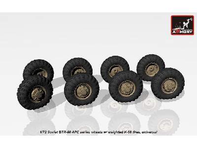 Btr-60 Apc Wheels W/ Weighted Tires K-58 - zdjęcie 3