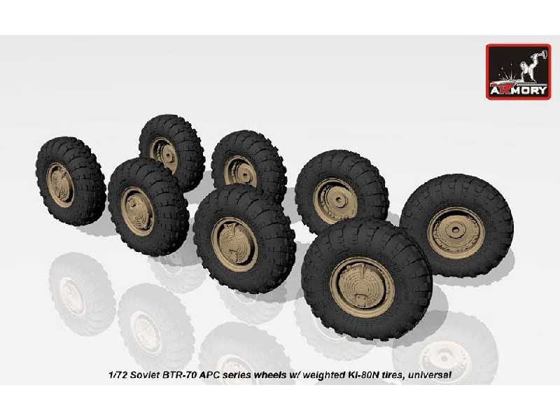 Btr-70 Apc Wheels W/ Weighted Tires Ki-80n - zdjęcie 1