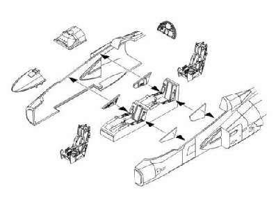 JAS-39D Gripen - interior set for Italeri - zdjęcie 1