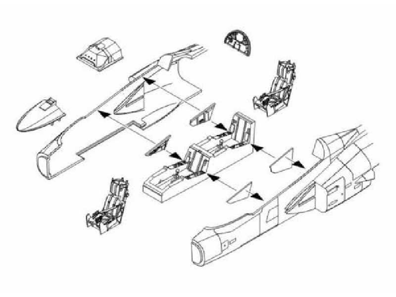 JAS-39D Gripen - interior set for Italeri - zdjęcie 1 JAS-39D Gripen - interior set for Italeri - zdjęcie 1