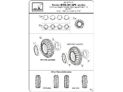 Btr-80 Apc Wheels W/ Weighted Tires Ki-80n & Armored Hub Caps - zdjęcie 6