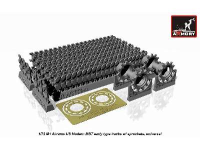 M1 Abrams Series Early Type Tracks, W/ Drive Wheels - zdjęcie 1