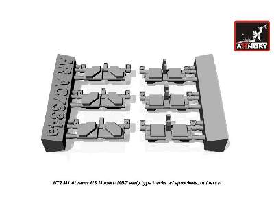 M1 Abrams Series Early Type Tracks, W/ Drive Wheels - zdjęcie 2