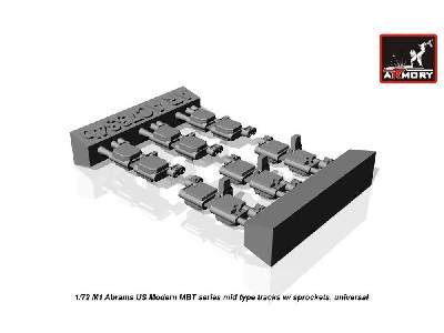 M1 Abrams Series Mid Type Tracks (Solid Teeth) W/ Drive Wheels - zdjęcie 3