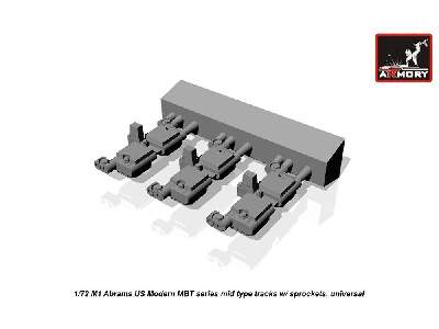 M1 Abrams Series Mid Type Tracks (Solid Teeth) W/ Drive Wheels - zdjęcie 4