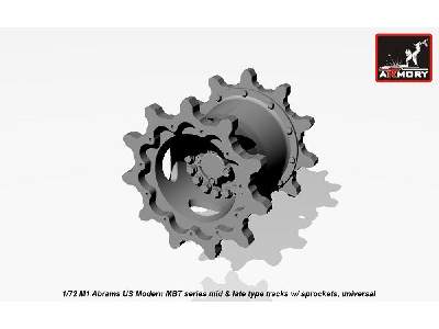 M1 Abrams Series Mid Type Tracks (Solid Teeth) W/ Drive Wheels - zdjęcie 5