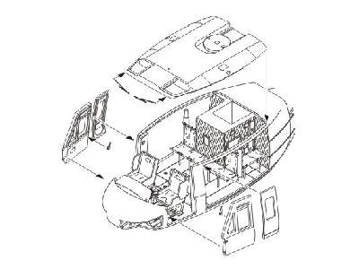 Bell UH-1D - Interier set for Italeri - zdjęcie 1