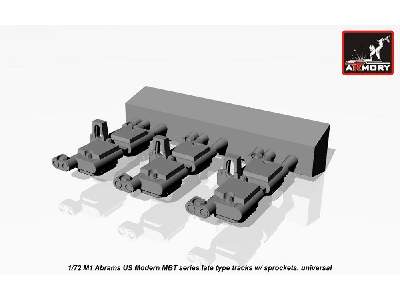 M1 Abrams Series Late Type Tracks (Hollow Teeth) W/ Drive Wheels - zdjęcie 5