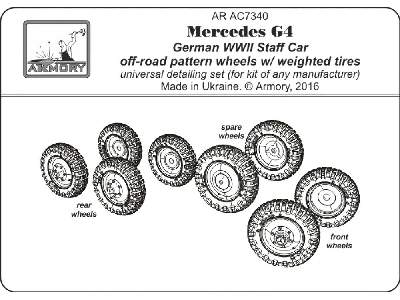 Mercedes G4 Wheels With Weighted Tires, Off-road Pattern - zdjęcie 5