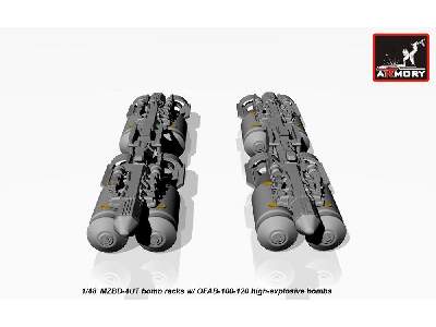 Mzbd-4ut W/ 4x Ofab-100-120 High-explosive Bombs, Resin Ordnance Set W/ Pe Parts - zdjęcie 3