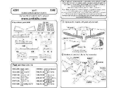 LavoÄŤkin La-7 Control surfaces set for Eduard - zdjęcie 2