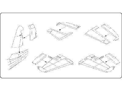 Westland Wywern - Control surfaces set for Trumpeter kit - zdjęcie 2